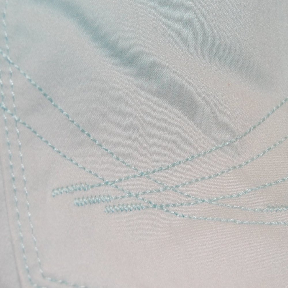 Simply Vera Vera Wang Women's Turquoise/Aqua Faded Skinny Ankle Jeans Size 10 - Picture 8 of 16